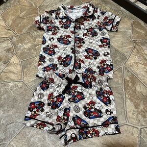 Little Boys Mario Cart Pajamas Set
